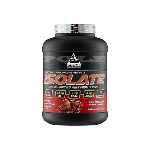 Pole Nutrition Isolate 100% Hydrolyzed Whey Protein - 2.26 Kg (5 Lb), Rich Chocolate Pole Nutrition