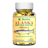 Sunline Alaska Omega-3 | Deep Sea Fish Oil | 1000Mg,100 Softgels Sunline