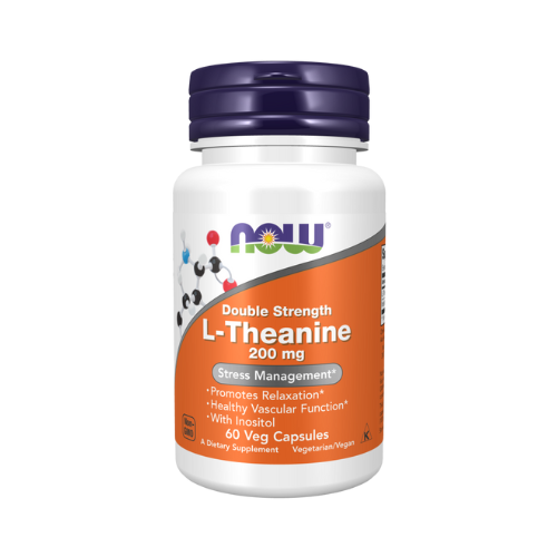 Now Foods L-Theanine, Double Strength 200 mg Veg Capsules Now Foods