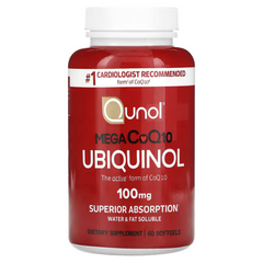Qunol Mega CoQ10 Ubiquinol 100mg - 60 Softgels Qunol