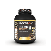 SCITRON Nitro Series Premium Whey 2Kg Rich Chocolate (58 Servings, 25g Protein, 9.5g BCAAs, 15.7g EAAs, 0g Sugar) Scitron