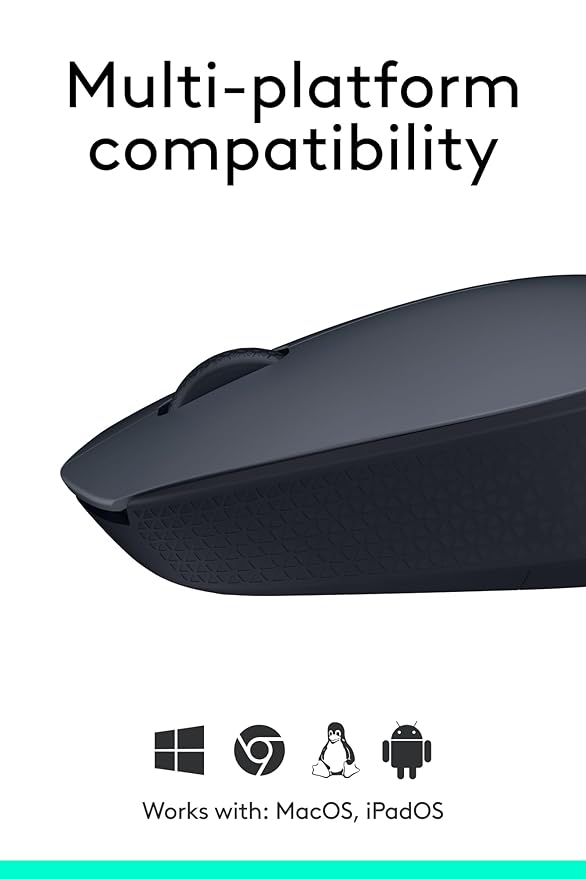 Logitech M170 Wireless Mouse, 2.4 GHz with USB Mini Receiver, Optical Tracking, 12-Months Battery Life
