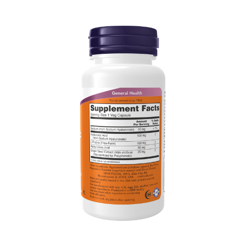 NOW Foods Hyaluronic Acid 100 mg 120 Veg Capsules