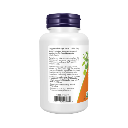 Now Foods Spirulina 1000 mg Organic – 120 Tabs Now Foods