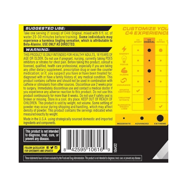 Cellucor C4 Pre-Workout 60 Serving