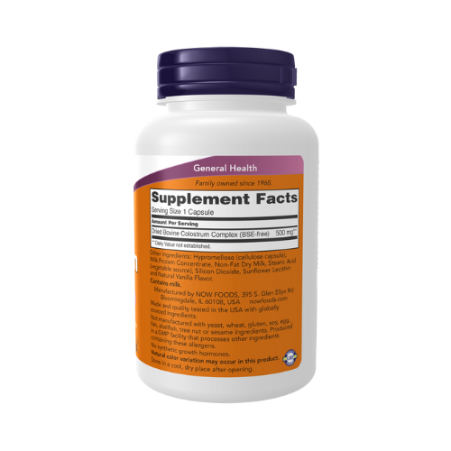 Now Foods Colostrum 500 mg, 120 Veggie Capsules Now Foods