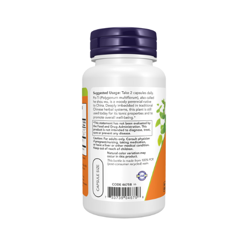 NOW Foods Fo-Ti, Ho Shou Wu 560mg, 100 Veg Capsules