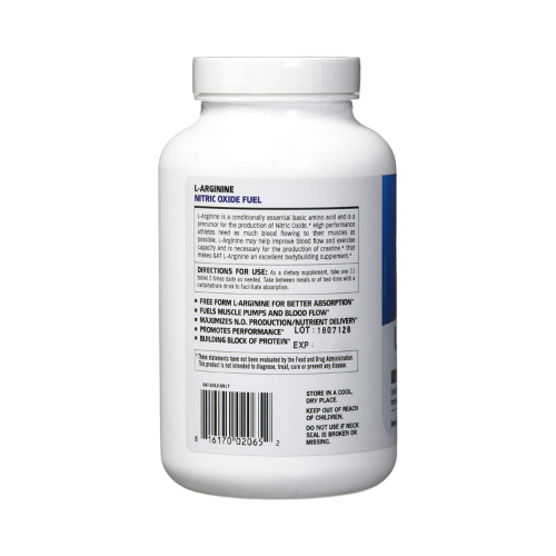 GAT L-Arginine Tablets, 180 Tablets