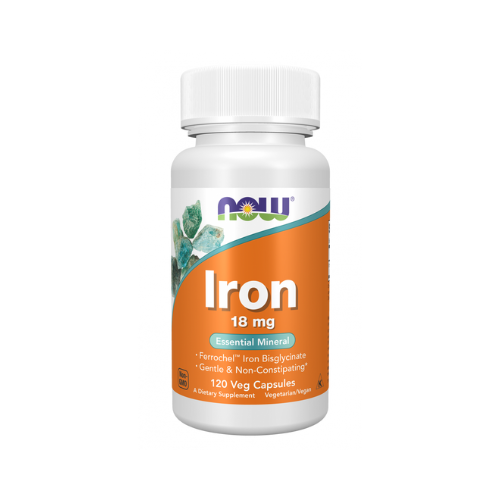 Now Foods Iron 18 mg 120 Veg Capsules Now Foods