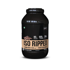 QNT ISO Ripped – 100% Whey Protein Isolate with L-Carnitine & CLA – 2 kg (4.4 lb), Café Bevarabia Flavor (50 Servings) QNT