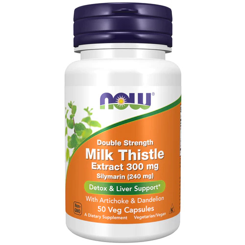 Now Foods Milk Thistle Extract, Double Strength 300 mg,50 Veg Capsules