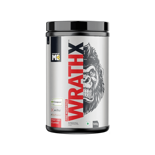 MuscleBlaze Pre Workout Wrathx With Creapure 500 Gm, 50 Servings