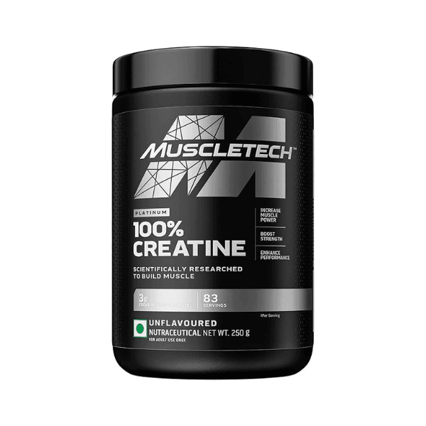 Muscletech Platinum 100% Creatine Powder (Unflavored - 250 Gram, 83 Serves) Muscletech