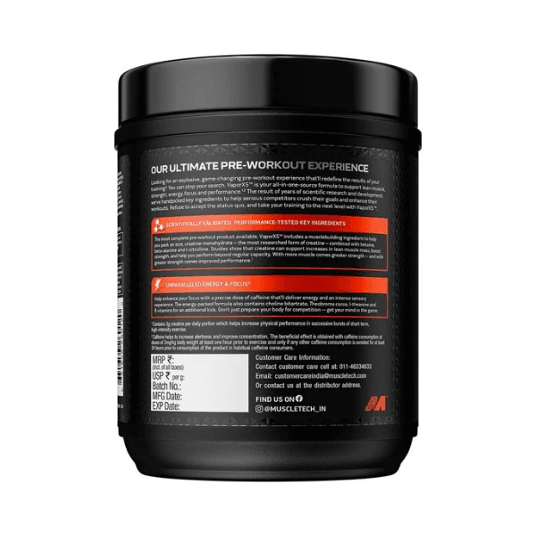 MuscleTech Vapor X5, Fruit Punch Blast, 270 g Muscletech