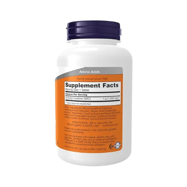 Now Foods N - Acetyl Cysteine NAC 1000 Mg Free Radical Protection Tablets - Pack of 120 Count Now Foods