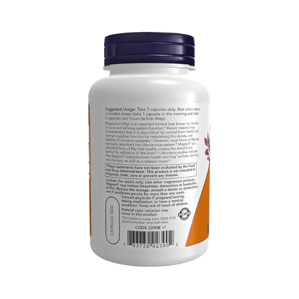 Now Foods, Magtein, Cognitive Support, 90 Veggie Caps Now Foods