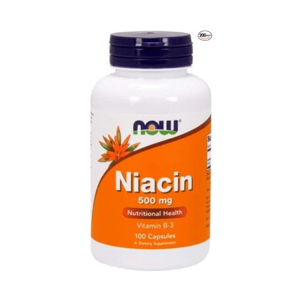 NOW Foods - Niacin Vitamin B-3 500 mg. - 100 Capsules