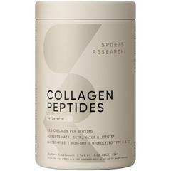 Sports Research Collagen Peptides Powder (16Oz)|Grass-Fed, - Unflavored, 1 count, 41 servings