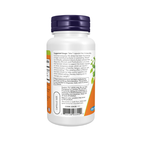 NOW Foods, Relora, 300 mg, 60 Veg Capsules Now Foods