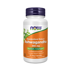NOW Foods Ashwagandha,Standardized Extract 450 mg 90 Veg Capsules