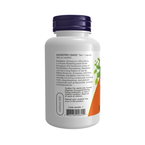 Now Foods Dandelion Root 500mg - 100 Veg Capsules