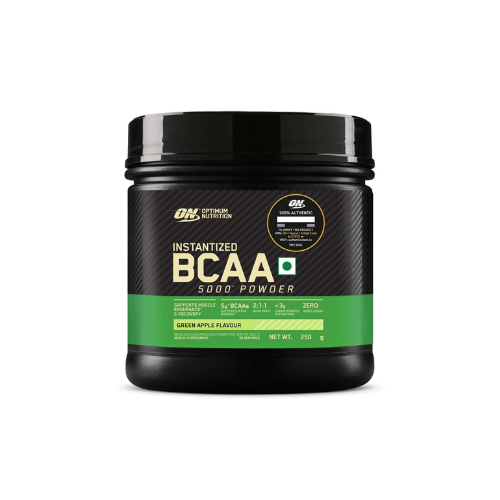 Optimum Nutrition (ON) Instantized BCAA 5000 Powder - 250 gm (0.55 Lb), Green Apple Optimum Nutrition