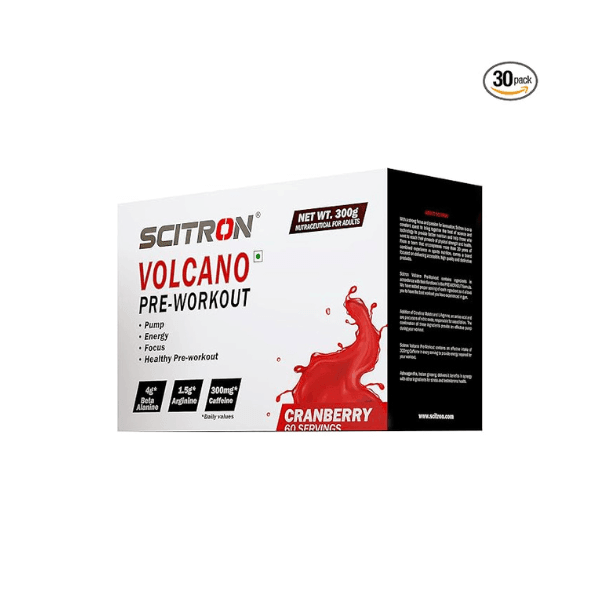 Scitron Volcano Pre Workout 300g  (60 Servings  Healthy Pre-workout) Scitron