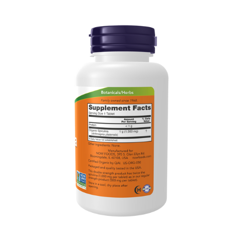 Now Foods Spirulina 1000 mg Organic – 120 Tabs Now Foods