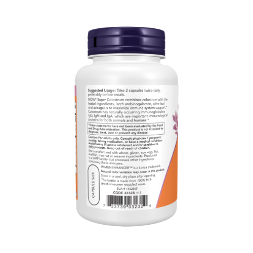 Now Fods Super Colostrum 500 mg Capsules Now Foods