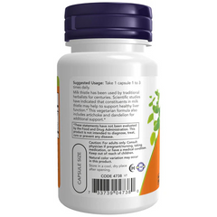 Now Foods Milk Thistle Extract, Double Strength 300 mg,50 Veg Capsules