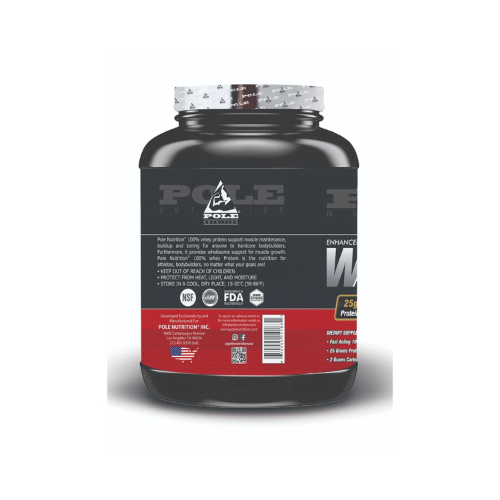 Pole Nutrition 100% Whey Protein - 2.26 Kg (5 Lb), Double Rich Chocolate Pole Nutrition