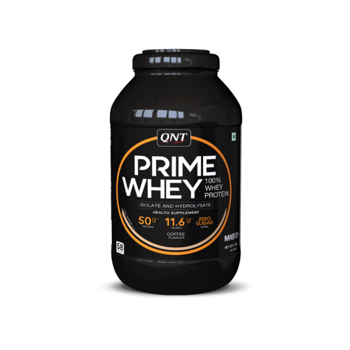 QNT Prime Whey, 100% Whey Protein with whey Isolate,Coffee (2kg) QNT