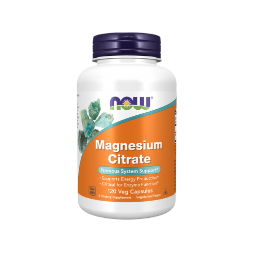 NOW Foods Magnesium Citrate — 120 Veg Capsules Now Foods