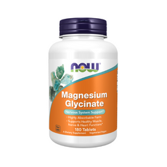 NOW Foods Magnesium Glycinate – 180 Tablets