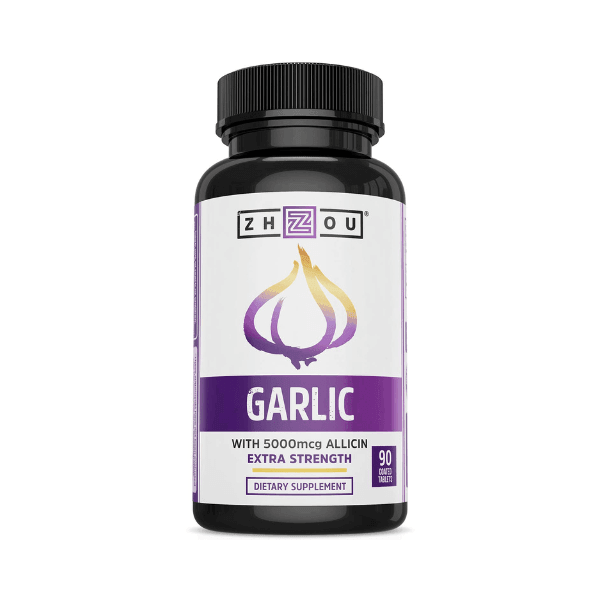 ZHOU Extra Strength Garlic with Allicin for Powerful Immunity Support Enteric Coated Tablets